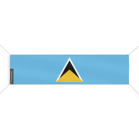 Drapeau sainte-lucie polyester résistant aux intempéries
