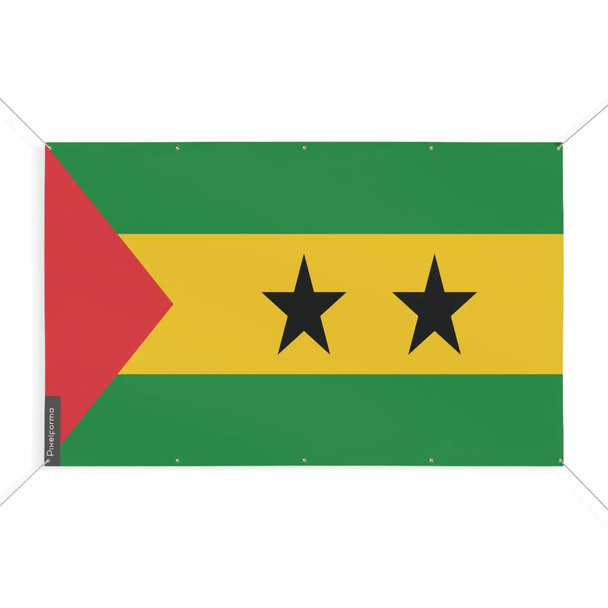 Drapeau sao tomé-et-principe 10 oeillets en plusieurs tailles (s) - pixelforma