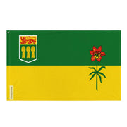 Drapeau saskatchewan polyester résistant œillets à gauche