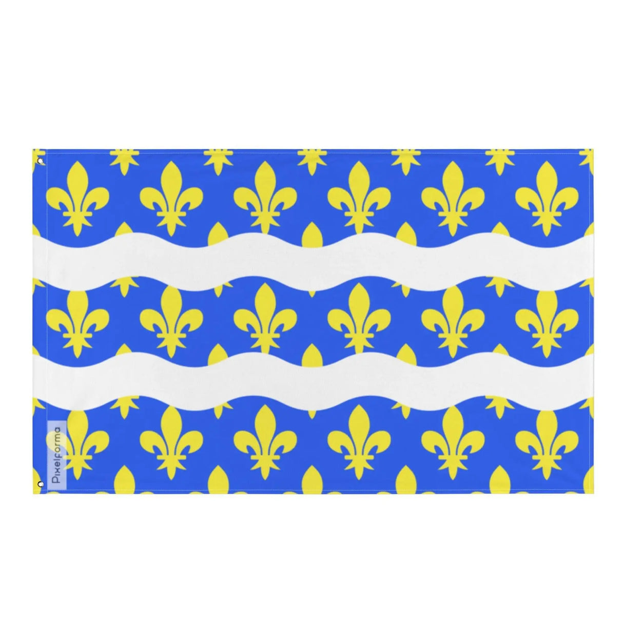 Drapeau seine-et-marne polyester résistant œillets à gauche