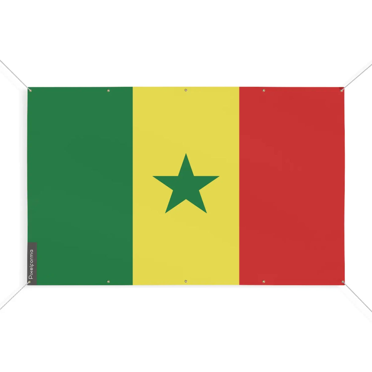 Drapeau sénégal 10 oeillets en plusieurs tailles (s) - pixelforma