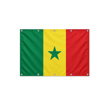 Drapeau du Sénégal format S en polyester avec dix œillets