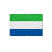 Drapeau de Sierra Leone format S en polyester avec dix œillets