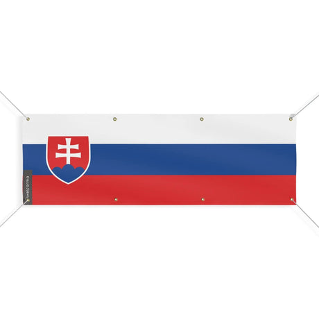 Drapeau slovaquie en polyester résistant aux intempéries