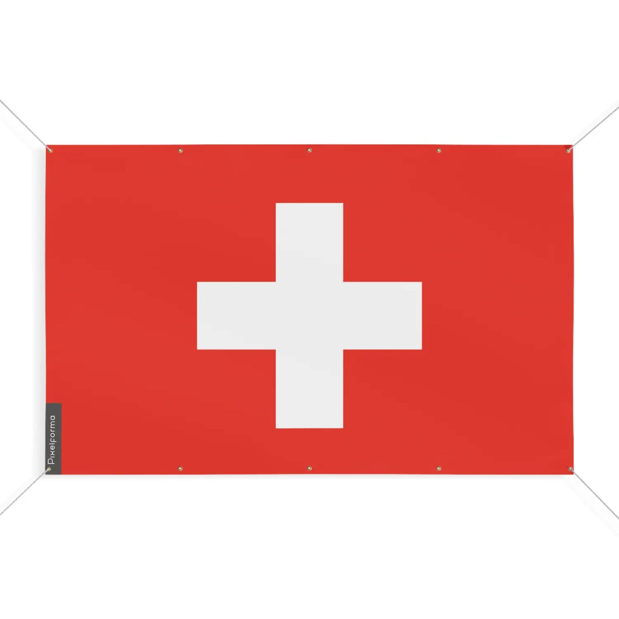 Drapeau suisse 10 oeillets en plusieurs tailles (s) - pixelforma