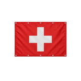 Drapeau Suisse format S en polyester avec dix œillets