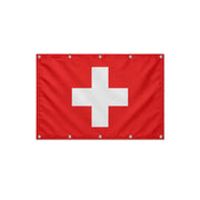 Drapeau Suisse format S en polyester avec dix œillets