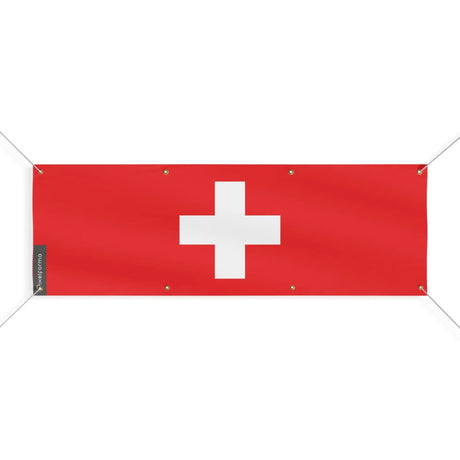 Drapeau suisse armoiries en polyester résistant intempéries