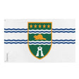 Drapeau surrey polyester résistant avec œillets à gauche