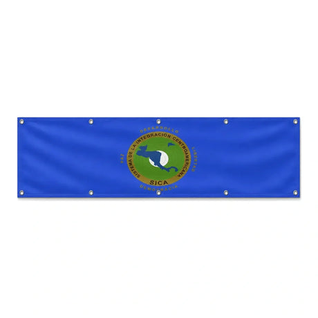Drapeau du Système d'intégration centraméricain grand format XL en polyester avec dix œillets