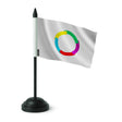 Drapeau table organisation internationale en polyester noir