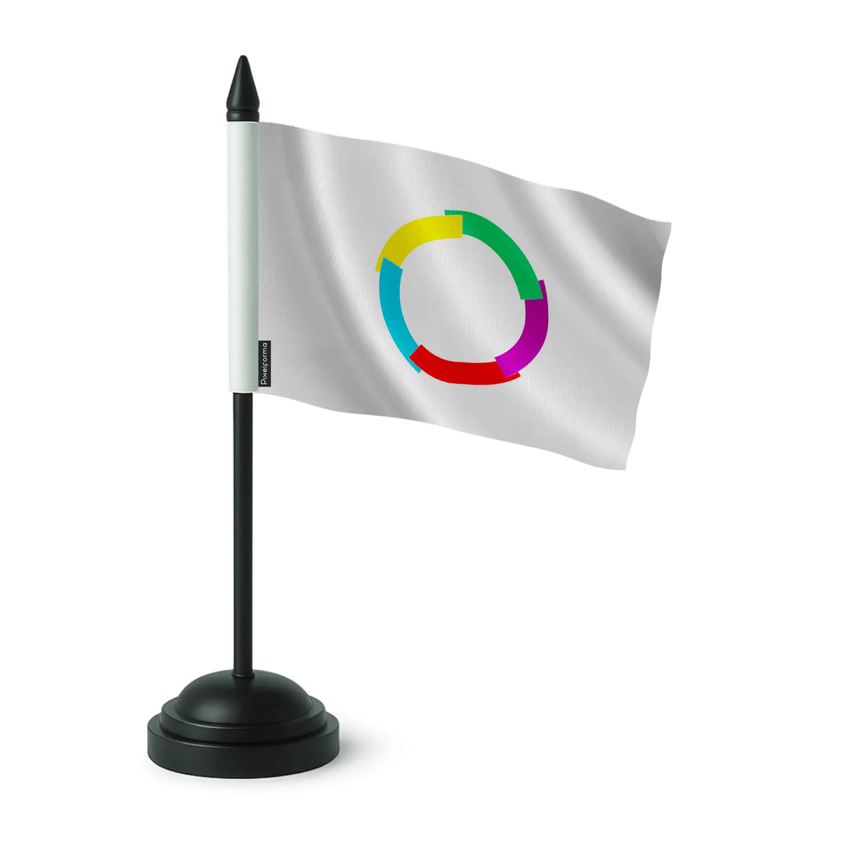 Drapeau table organisation internationale en polyester noir