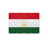 Drapeau du Tadjikistan format S en polyester avec dix œillets