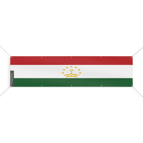 Drapeau tadjikistan polyester résistant pour extérieur