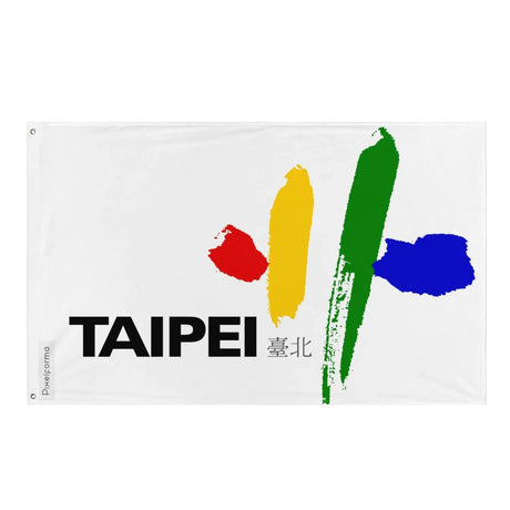 Drapeau taipei plusieurs tailles en polyester - pixelforma