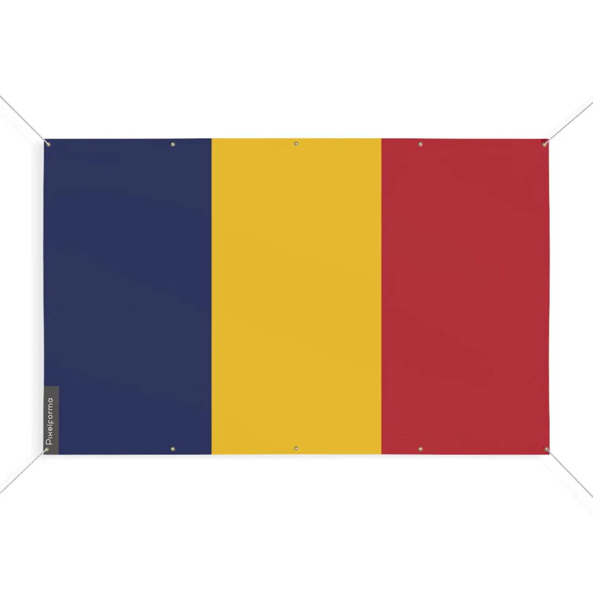 Drapeau tchad 10 oeillets en plusieurs tailles (s) - pixelforma