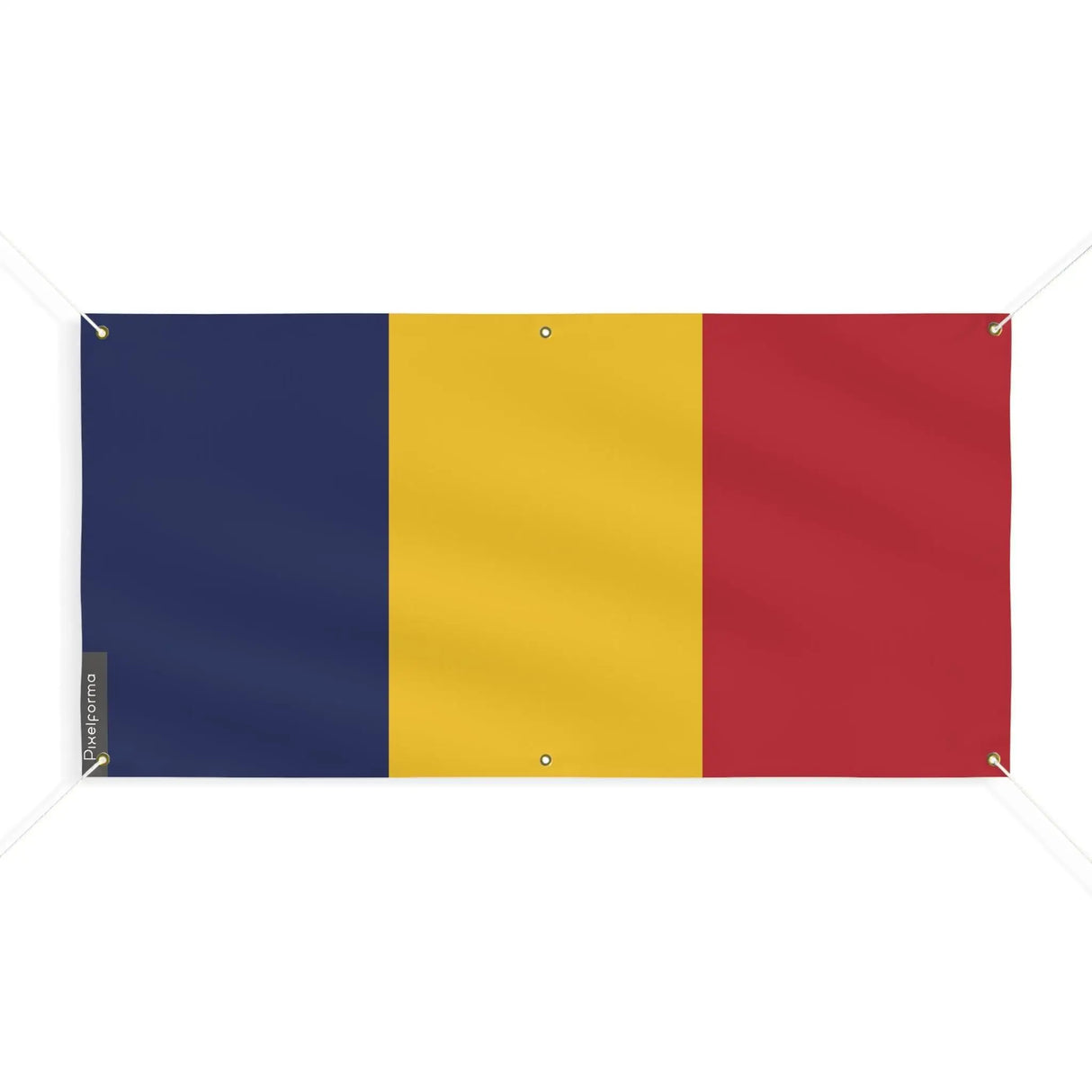Drapeau tchad polyester résistant avec œillets renforcés