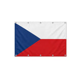 Drapeau de la Tchéquie format S en polyester avec dix œillets
