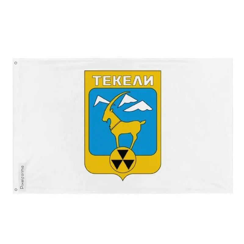 Drapeau tekeli polyester résistant avec œillets à gauche