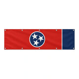Drapeau du Tennessee grand format XL en polyester avec dix œillets