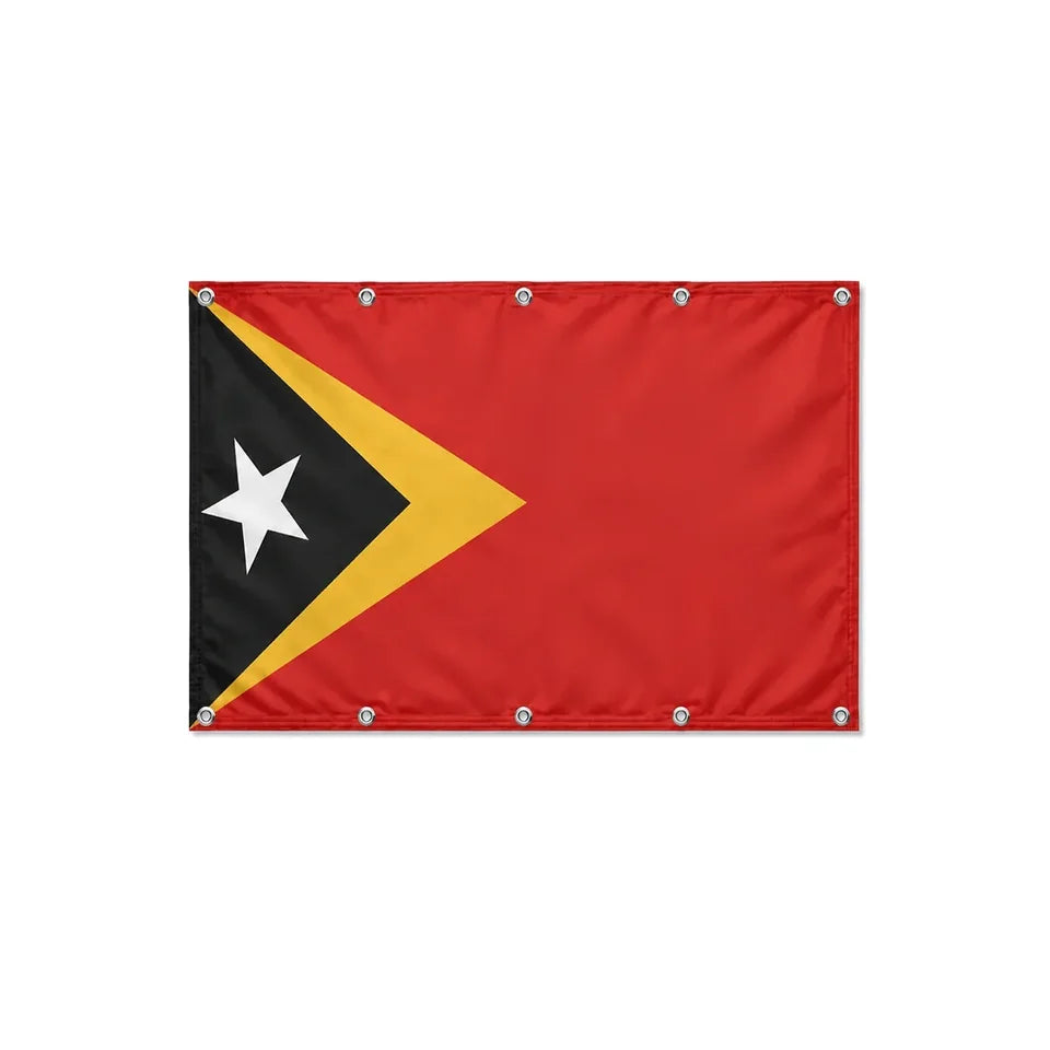 Drapeau du Timor oriental format S en polyester avec dix œillets