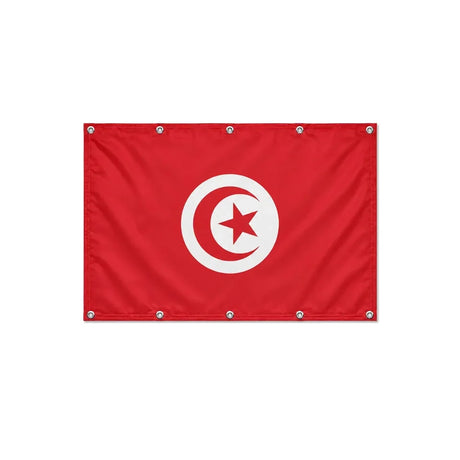 Drapeau de la Tunisie format S en polyester avec dix œillets