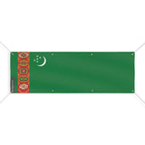 Drapeau turkménistan polyester résistant œillets renforcés
