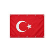 Drapeau de la Turquie format S en polyester avec dix œillets