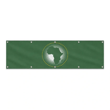 Drapeau de l'Union africaine grand format XL en polyester avec dix œillets