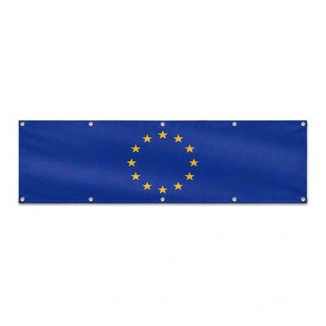 Drapeau de l'Union européenne grand format XL en polyester avec dix œillets