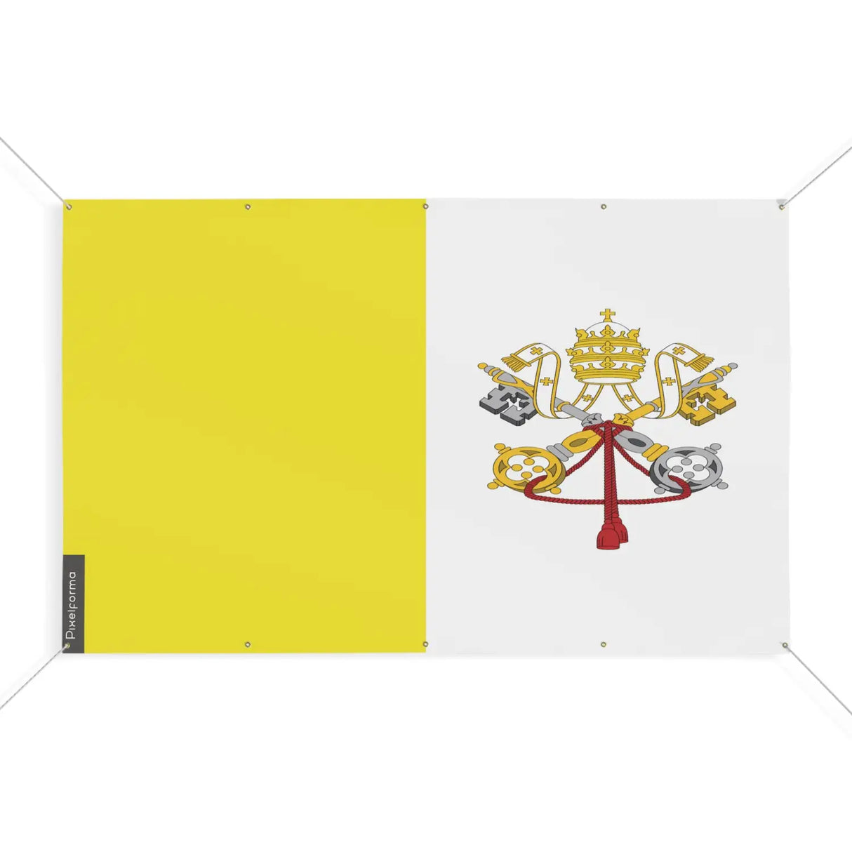 Drapeau vatican 10 oeillets en plusieurs tailles (s) - pixelforma