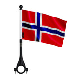 Drapeau vélo île bouvet polyester visibilité optimale