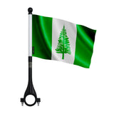 Drapeau vélo île norfolk en polyester pour usage extérieur