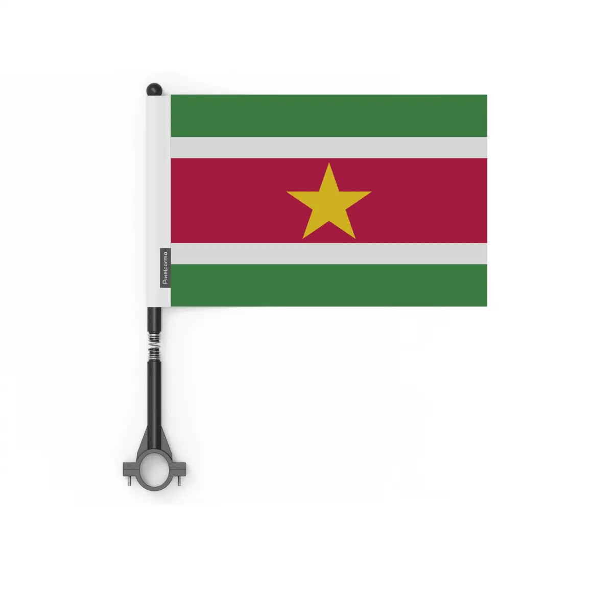 Drapeau vélo suriname en polyester - pixelforma