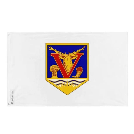 Drapeau vernon polyester résistant avec œillets à gauche