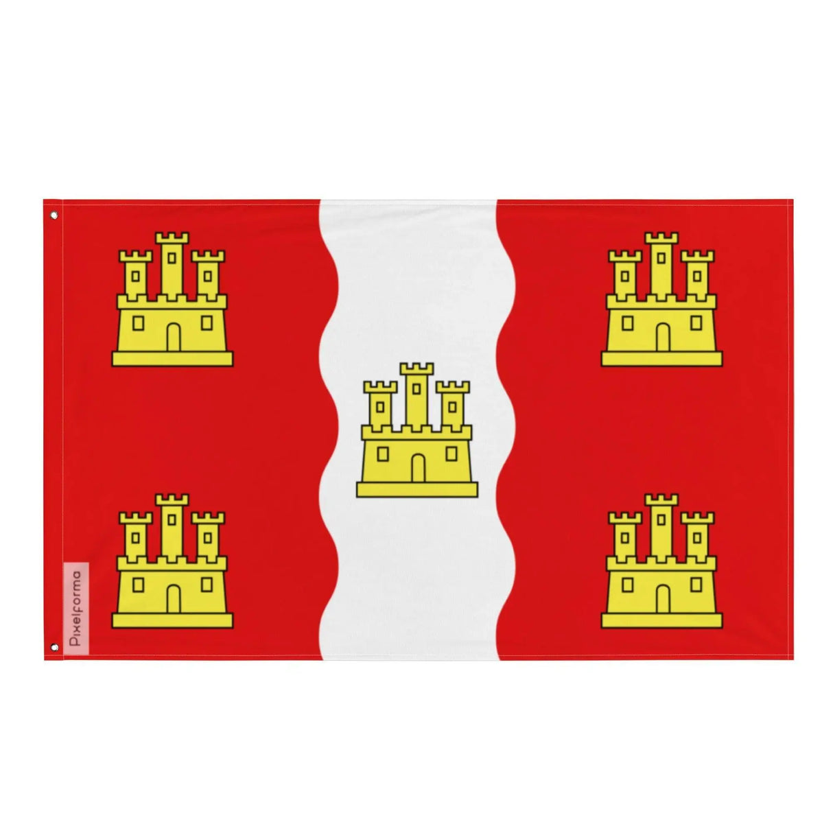 Drapeau vienne polyester résistant œillets à gauche