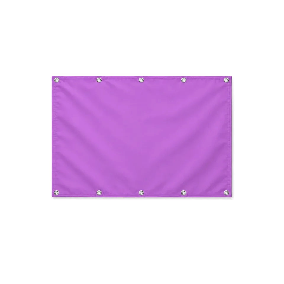 Drapeau Violet Clair format S en polyester avec dix œillets