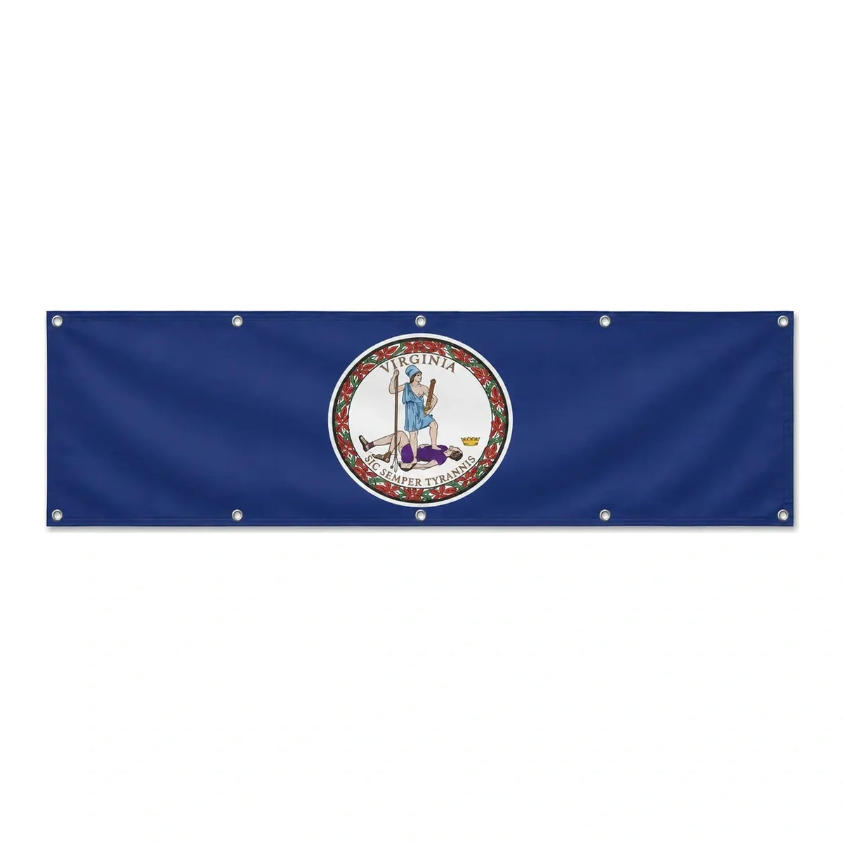 Drapeau de la Virginie grand format XL en polyester avec dix œillets