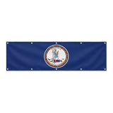 Drapeau de la Virginie grand format XL en polyester avec dix œillets