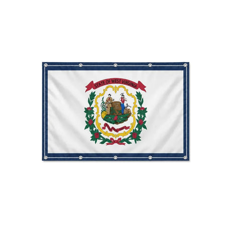 Drapeau de la Virginie-Occidentale format S en polyester avec dix œillets