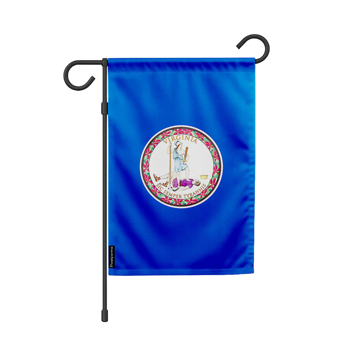 Drapeau virginie polyester résistant format horizontal coloré