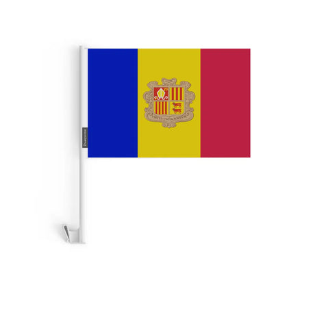 Drapeau voiture andorre en polyester - pixelforma