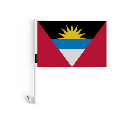Drapeau voiture antigua-et-barbuda en polyester - pixelforma
