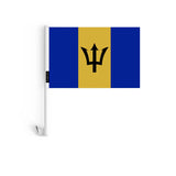 Drapeau voiture barbade en polyester - pixelforma