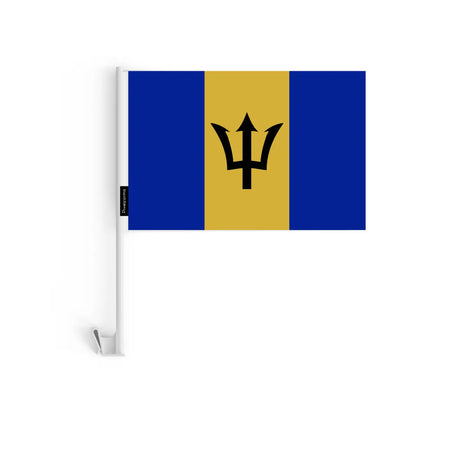 Drapeau voiture barbade en polyester - pixelforma