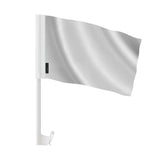Drapeau voiture blanc france polyester fixation vitre latérale