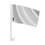 Drapeau voiture blanc france polyester fixation vitre latérale