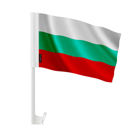 Drapeau voiture bulgarie polyester fixation fenêtre robuste