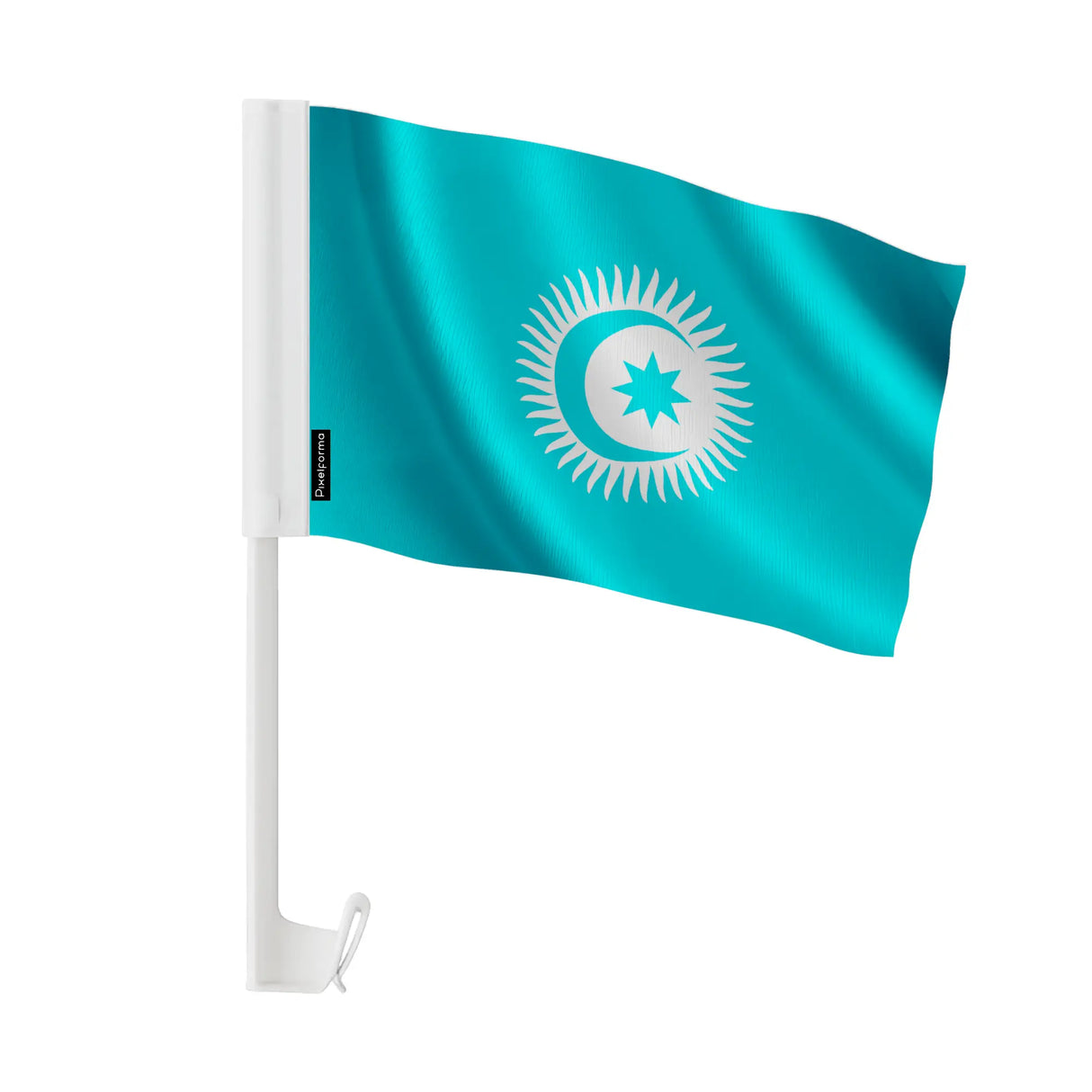 Drapeau voiture conseil turcique polyester fixation fenêtre
