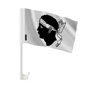 Drapeau voiture corse polyester fixation fenêtre résistante